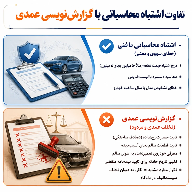 تفاوت خطا با گزارشنویسی عمدی